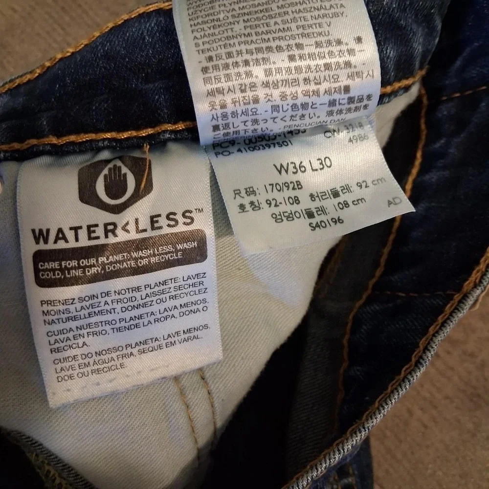 Mens Levi's 505 blue jeans streetwear casual workwear biker